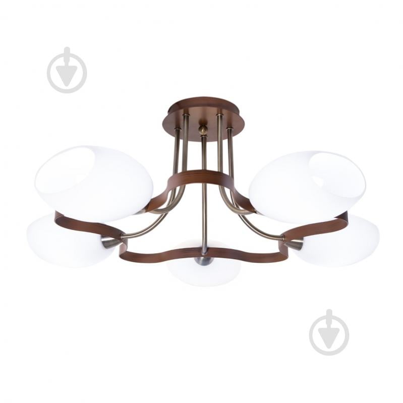 ВИТРИНА! Люстра потолочная Altalusse INL-9210C-15 5x40 Вт E14 античная бронза/орех - фото 2