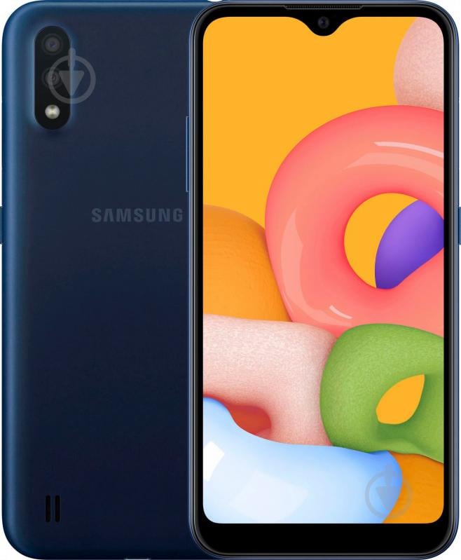 Смартфон Samsung Galaxy A01 Duos 2/16GB blue (SM-A015FZBDSEK) - фото 1