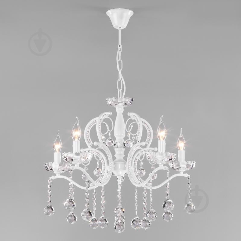 ВИТРИНА! Люстра подвесная Strotskis Brezza 5x60 Вт E14 белый 10107/5 - фото 1