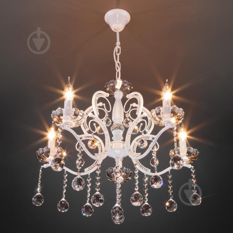 ВИТРИНА! Люстра подвесная Strotskis Brezza 5x60 Вт E14 белый 10107/5 - фото 8