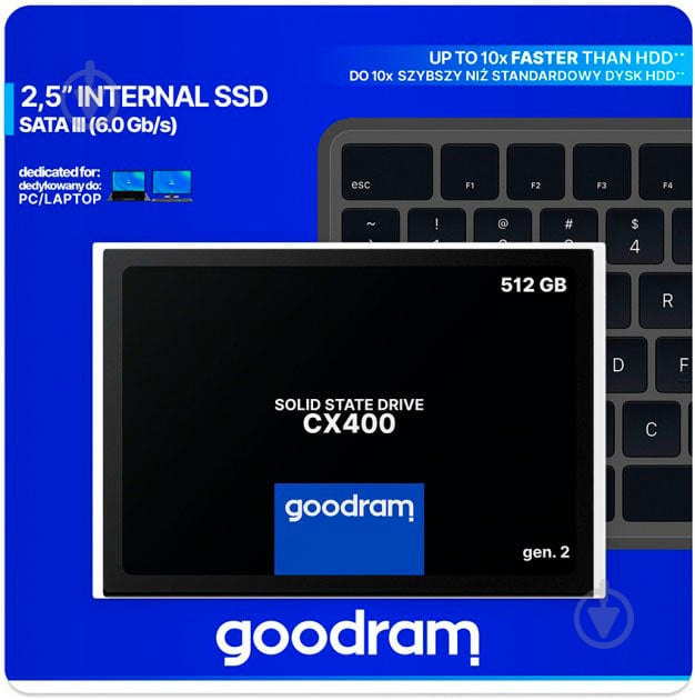 SSD-накопичувач Goodram 512GB 2,5" SATA III 3D NAND (SSDPR-CX400-512-G2) - фото 6