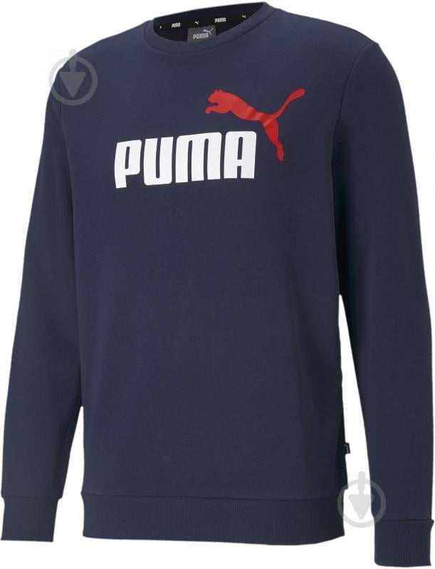 Світшот Puma ESS+ 2 Col Big Logo Crew 58676306 р. M синій - фото 1