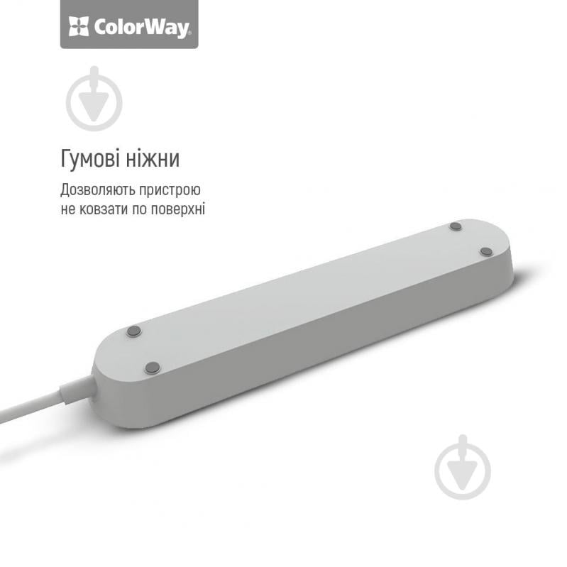 Удлинитель ColorWay Сетевой фильтр-удлинитель СolorWay 3 розетки/3USB black 3 гн. черный 1,8 м CW-CHU33B - фото 9