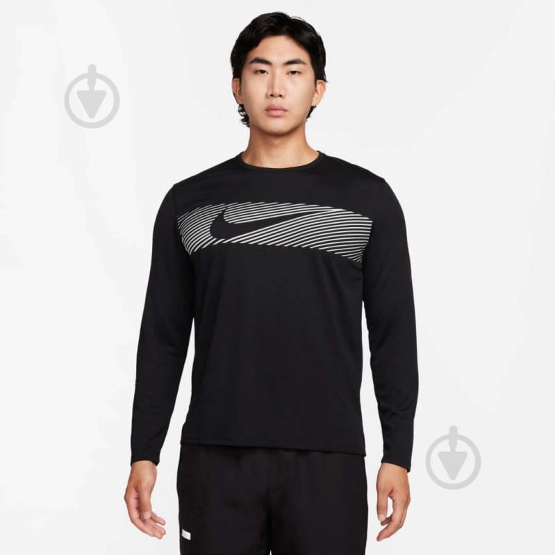 Футболка Nike M NK DF UV MILER TOP LS FLASH FB8552-010 р.2XL чорний - фото 1