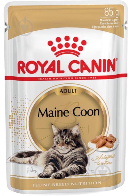 Корм вологий для дорослих котів породи Мейн-Кун Royal Canin Maine Coon Adult в соусі 3+1 шт. 85 г - фото 2