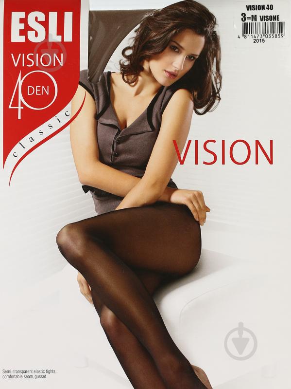 Колготки ESLI VISION 40 visone Колготки жін. ESLI VISIO 3 темно-бежевий - фото 1