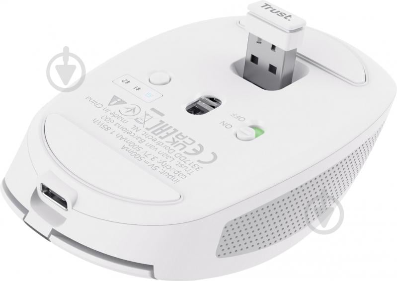 Мышь Trust OZZA compact BT/WL/USB-A white (24933_TRUST) - фото 5