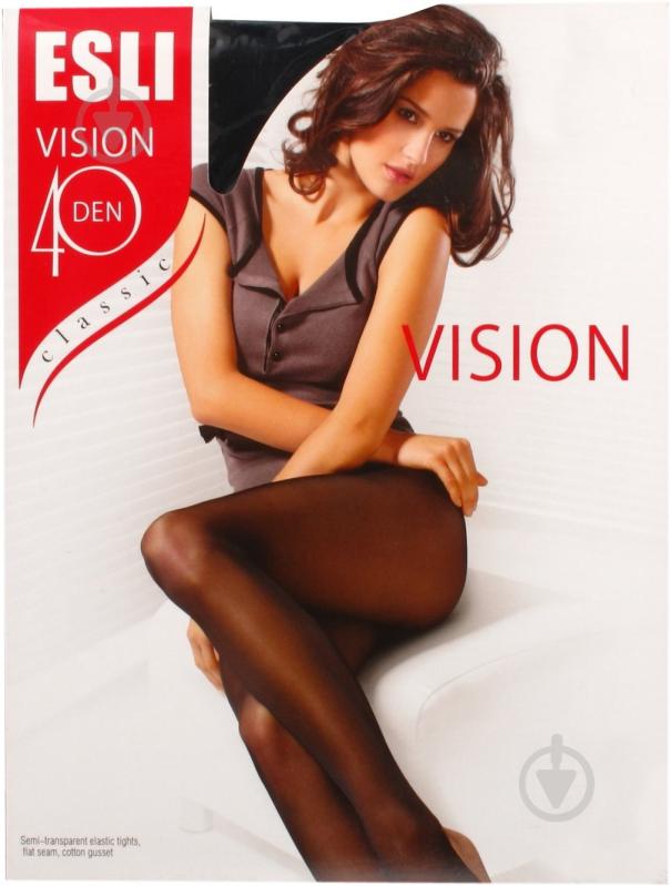 Колготки ESLI VISION 40 den nero Колготки жін. ESLI VISIO 5 черный - фото 1