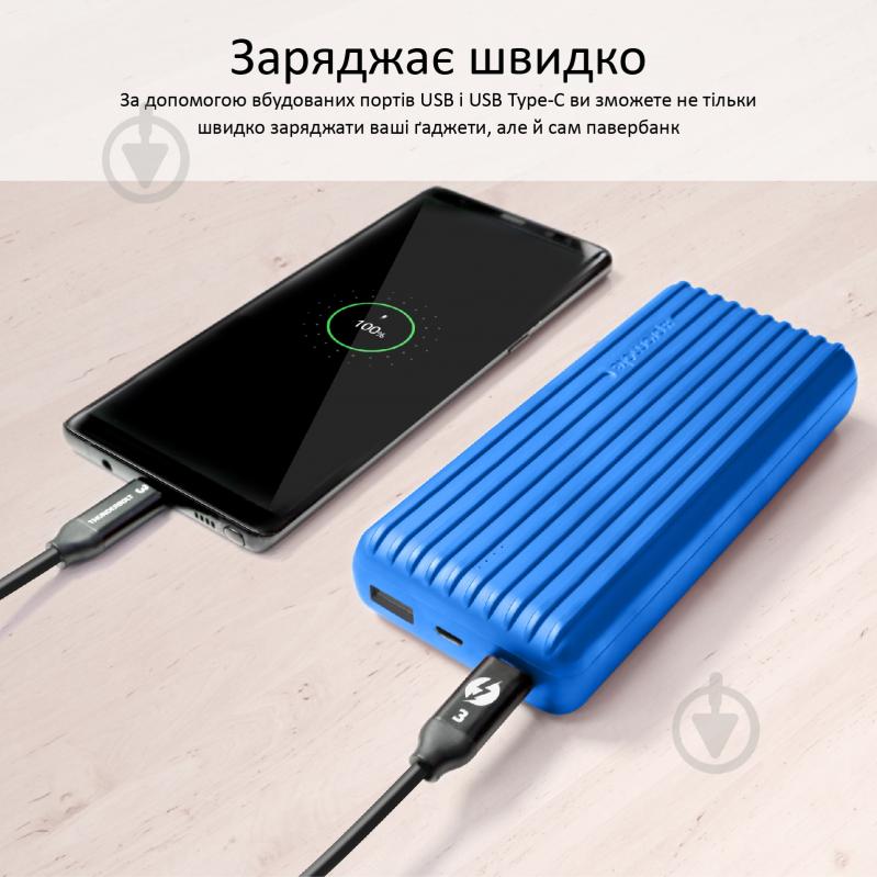Повербанк Promate 20000 mAh (titan-20c.blue) - фото 5 Повербанк Promate 20000 mAh (titan-20c.blue) - фото 5