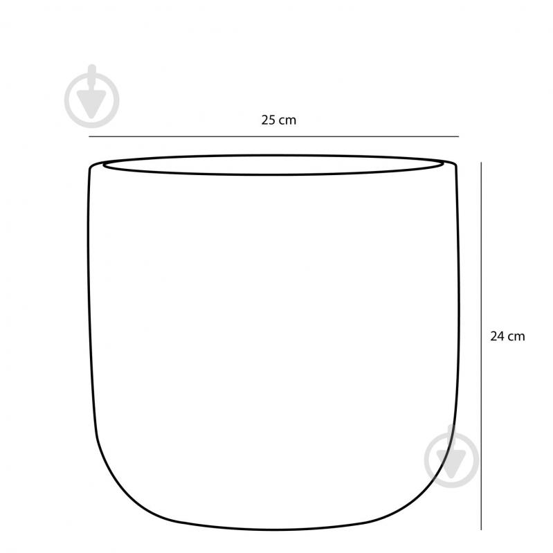 Вазон Edelman Nora pot round 25 см круглий 11,78 л білий (1074610) - фото 3