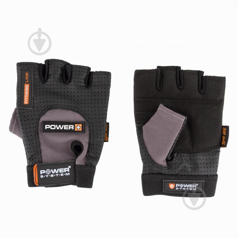 Перчатки для фитнеса Power System PS-2500 р. S серо-черный - фото 1