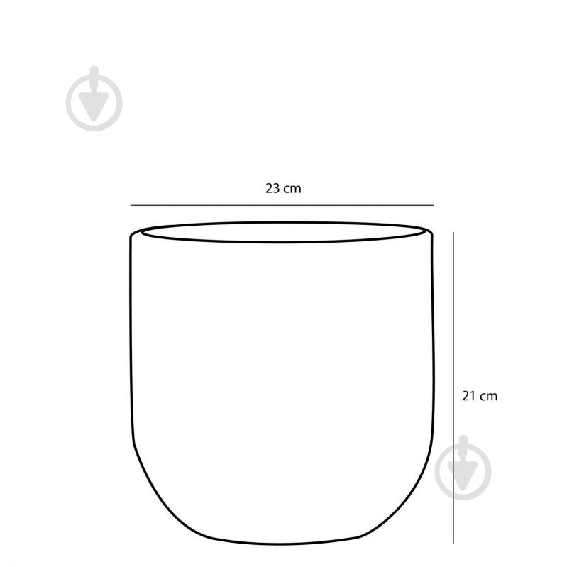 Вазон Edelman Nora pot round 23 см круглий 8,72 л темно-сірий (1074630) - фото 4