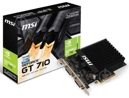 Видеокарта MSI GeForce GT710 2GB DDR3 64bit (GT 710 2GD3H H2D) - фото 1