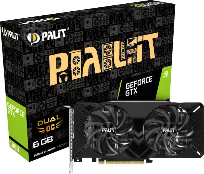 Видеокарта Palit GeForce GTX 1660 Dual OC 6GB GDDR5 192bit (NE51660S18J9-1161A) - фото 1