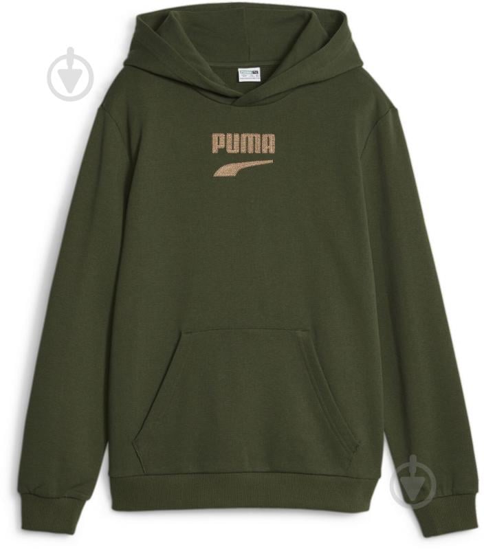 Джемпер Puma DOWNTOWN LOGO HOODIE TR B 62159531 зеленый - фото 1