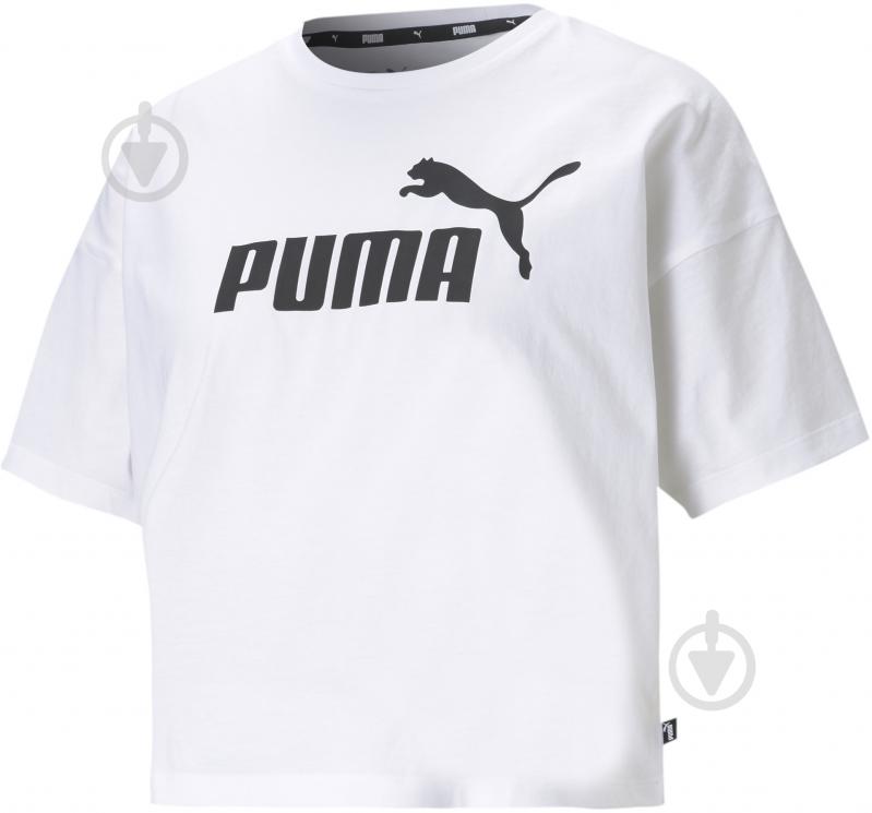 Футболка Puma ESS Cropped Logo Tee 58686602 р.M белый - фото 2