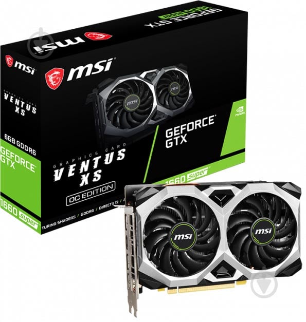 Відеокарта MSI GeForce GTX 1660 Super Ventus XS OC 6GB GDDR6 192bit (GTX1660 SUPER VENTUS) - фото 1