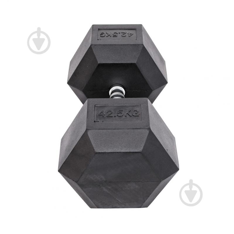 Гантель InterAtletika MD2102-42.5 гексагональная черный - фото 3 Гантель InterAtletika MD2102-42.5 гексагональная черный - фото 3