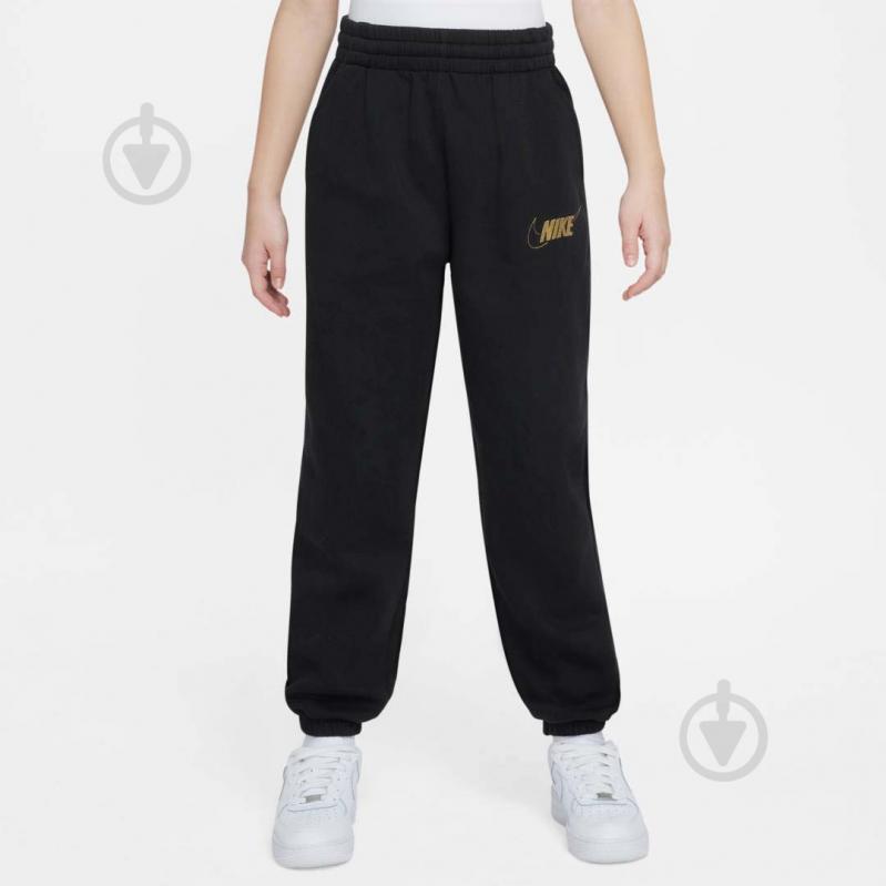 Штани Nike G NSW CLUB FLC LOOSE PANT SHNE FJ6163-010 р. XS чорний - фото 1