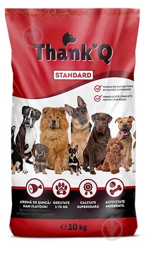 Корм сухий для собак для усіх порід ThankQ з шинкою 10 кг - фото 1