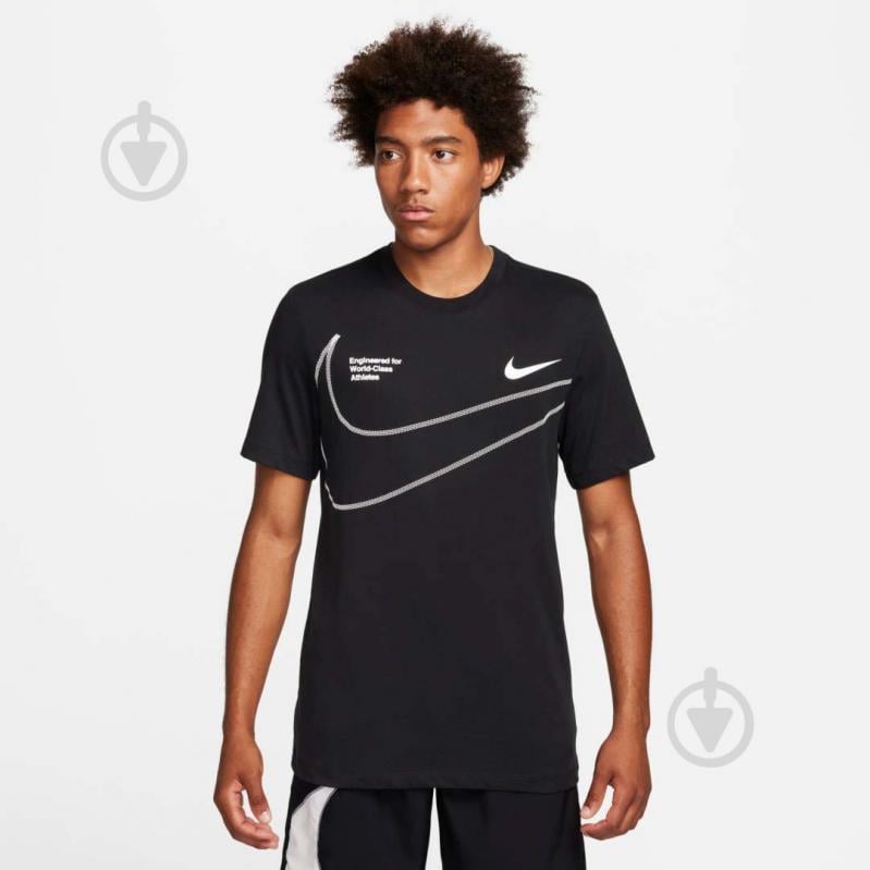 Футболка Nike M NK DF TEE Q5 FN0843-010 р.2XL черный - фото 1