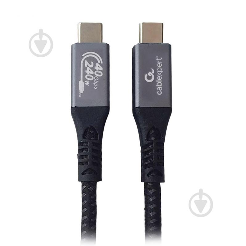 Кабель Cablexpert USB4 40Gbps, 240W(48V5A), 8K60Hz 1,5 м black (CCBP-USB4-CMCM240-1.5M) - фото 1