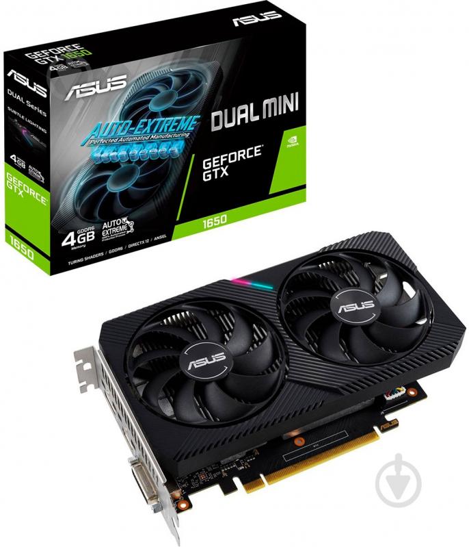 Відеокарта Asus GeForce GTX 1650 4GB GDDR6 128bit (DUAL-GTX1650-4GD6-MINI) - фото 2