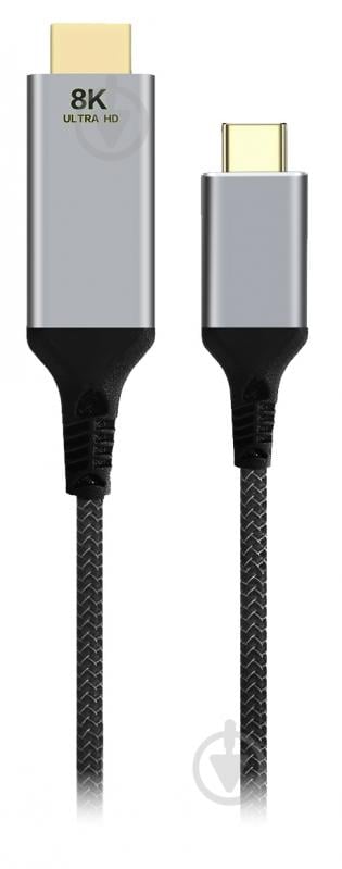 Кабель Cablexpert USB-C на HDMI, 8K 60 Гц 2 м grey (A-CM-HDMIM8K-2M) - фото 1