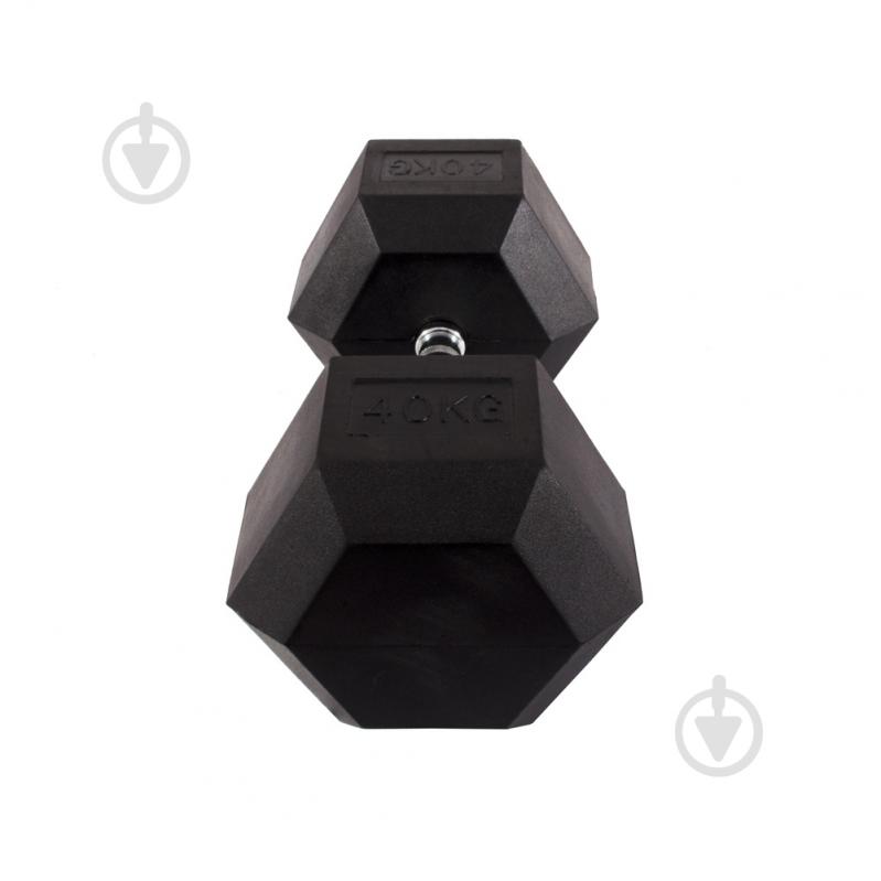Гантель InterAtletika MD2102-40 гексагональная черный - фото 3