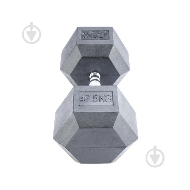 Гантель InterAtletika MD2102-47.5 гексагональная черный - фото 3 Гантель InterAtletika MD2102-47.5 гексагональная черный - фото 3