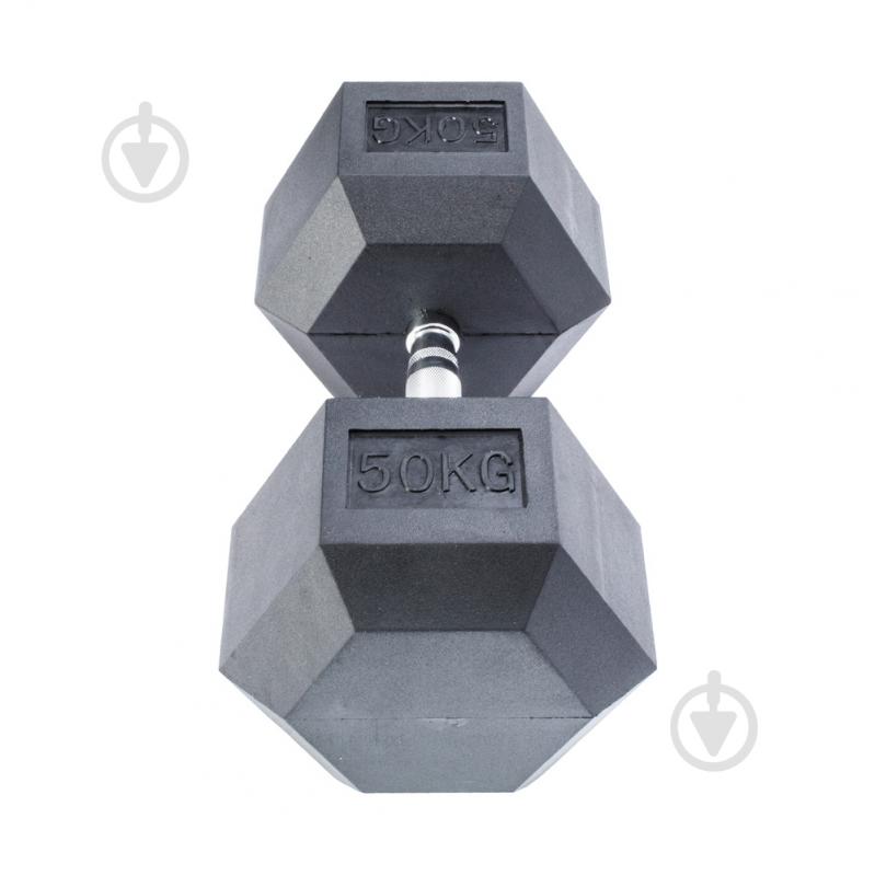 Гантели InterAtletika MD2102-50 гексагональная черный - фото 2