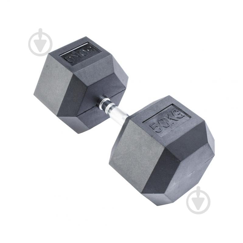 Гантели InterAtletika MD2102-50 гексагональная черный - фото 3