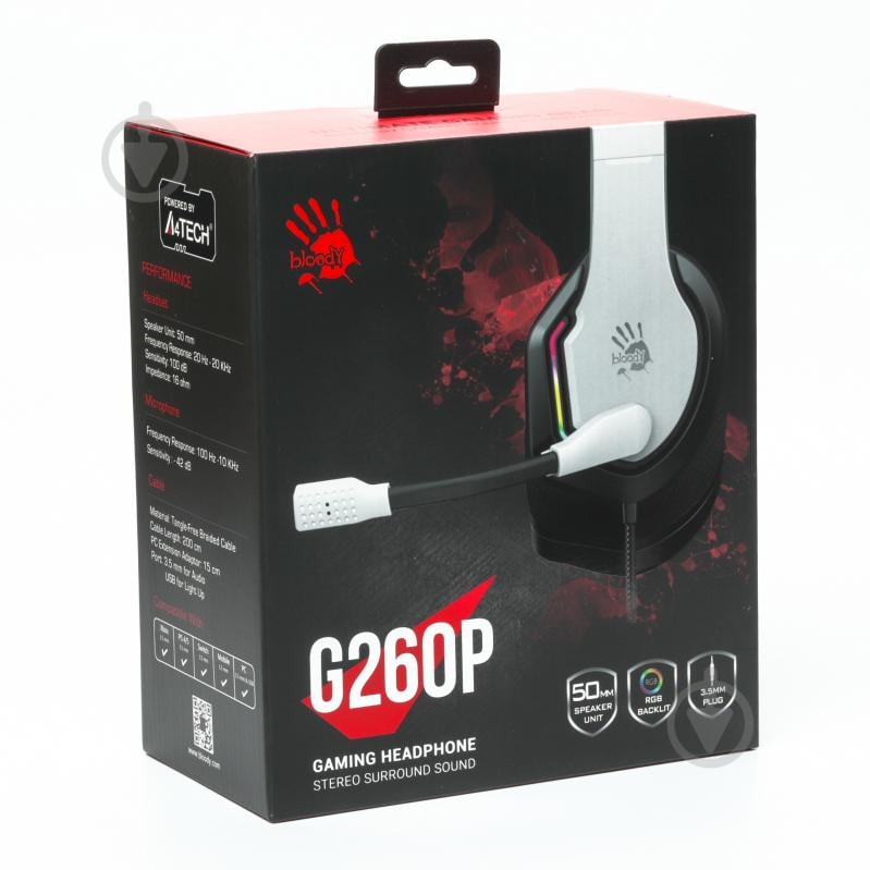 Наушники BLOODY G260p (White) white (G260p) - фото 6