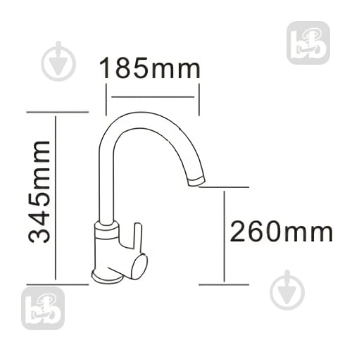 Змішувач для кухні RJ Rainbow 40мм хром Z222-8MN NEW - фото 2 Змішувач для кухні RJ Rainbow 40мм хром Z222-8MN NEW - фото 2