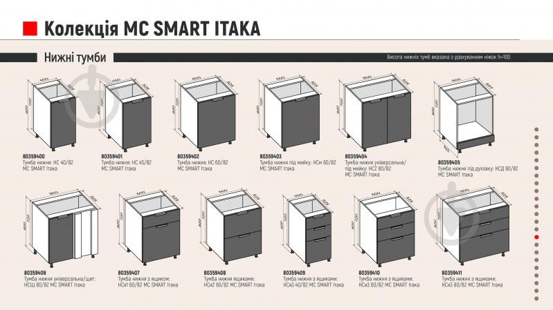 Шкаф верхний МС Смарт Итака 400х720х318 мм серый дождь мат LuxeForm - фото 4