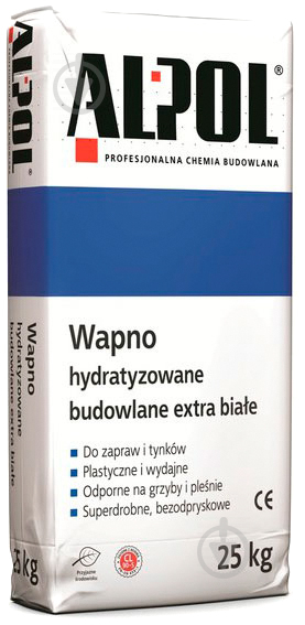 Вапно гашене Alpol Екстра біле 25 кг - фото 1
