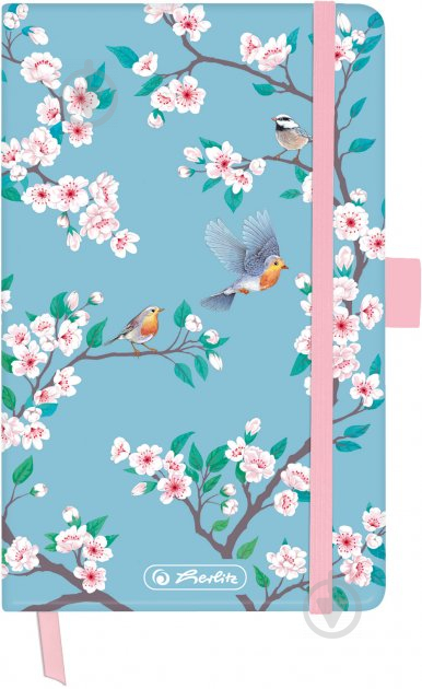 Книга для нотаток Ladylike Birds А6 88 аркушів клітинка 50021499B Herlitz - фото 1