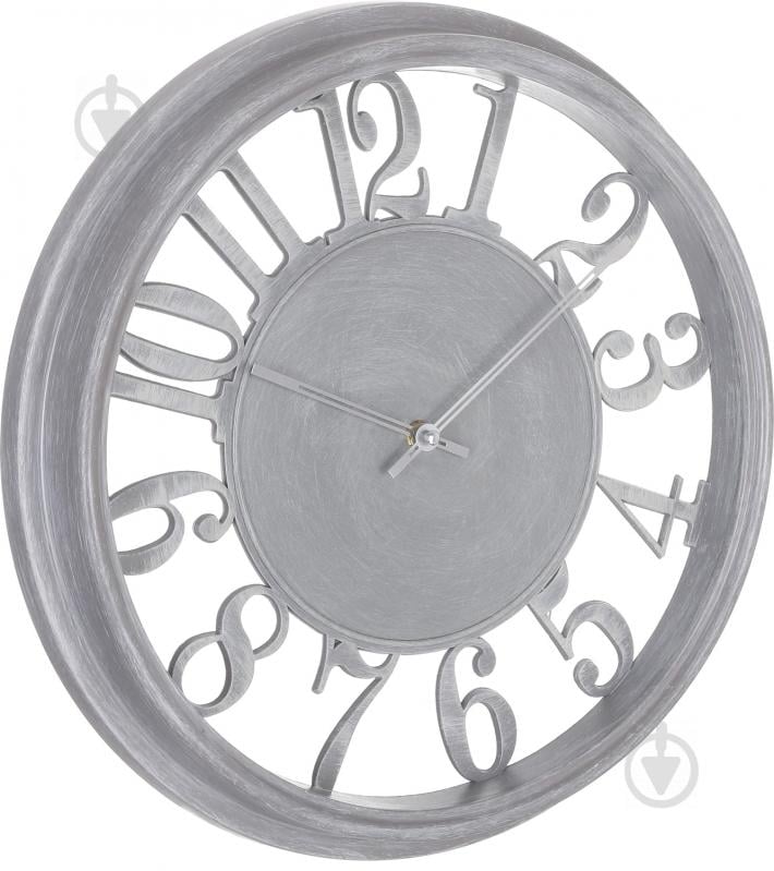 Годинник настінний Dial (XYX 10629C) 40x40x4,9 см сірий - фото 2