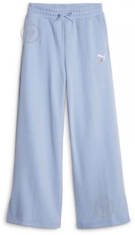 Брюки Puma CLASSICS SWEATER WTHR SWEATPANTS FL G 62161648 р. 164 голубой - фото 1