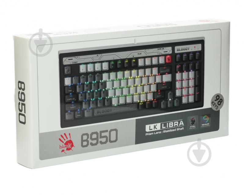 Клавиатура игровая BLOODY B950 RGB (Warrior Grey) (B950 RGB) LK Libra Brown Switch black/grey - фото 10