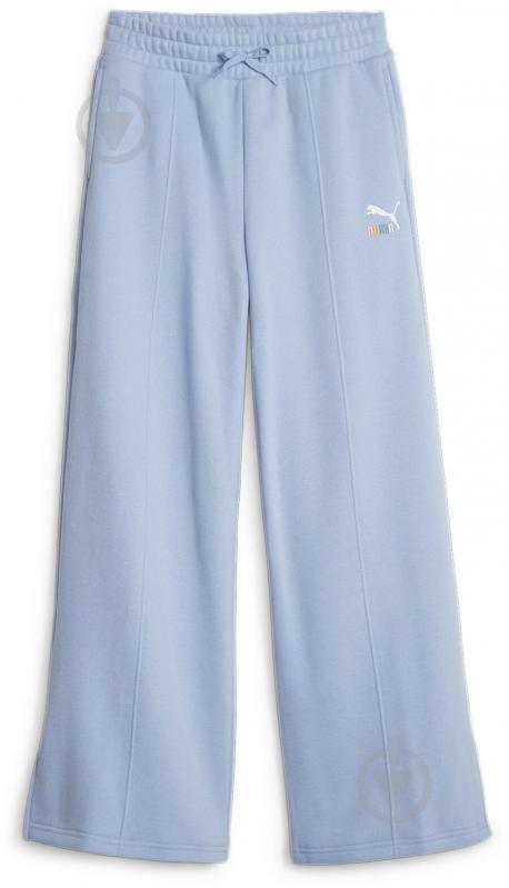 Брюки Puma CLASSICS SWEATER WTHR SWEATPANTS FL G 62161648 р. 140 голубой - фото 1