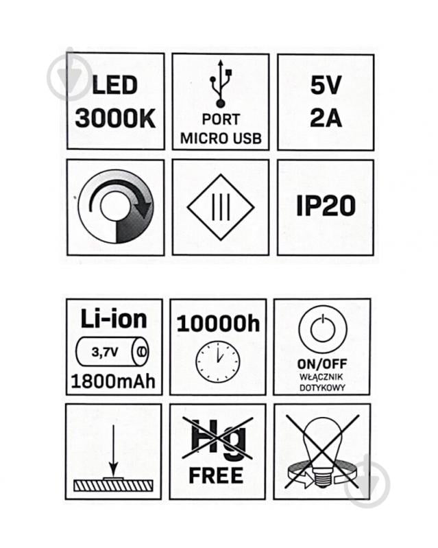 Светильник настольный аккумуляторный Goldlux Pako Led 1xчерный 325440 - фото 4