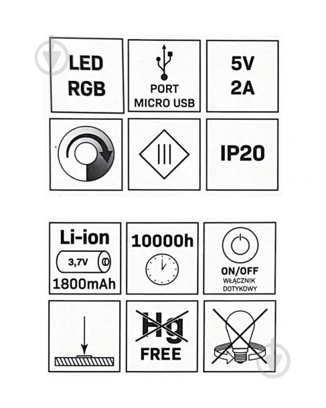 Светильник настольный аккумуляторный Goldlux Candy Led 1xбелый 325433 - фото 4