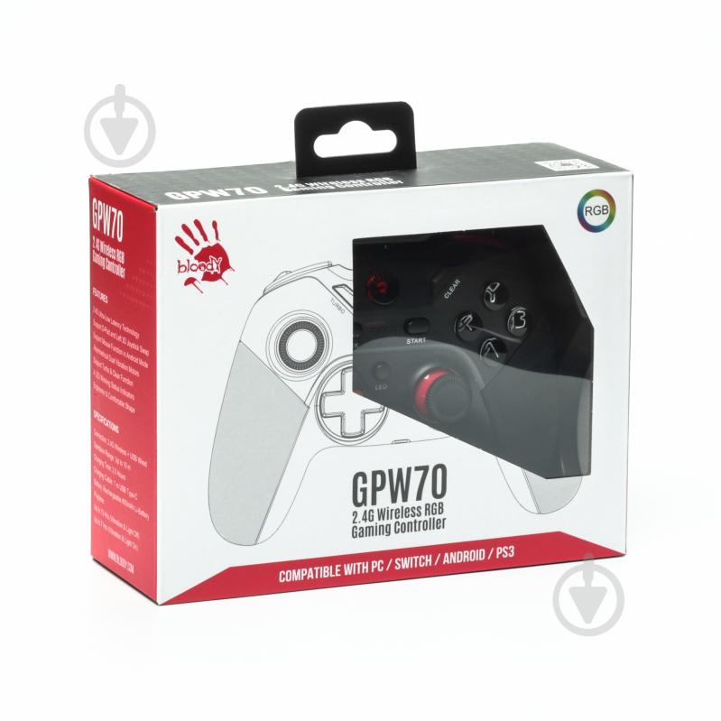 Геймпад беспроводной BLOODY GPW70 (Sports Black), 2.4G/USB - фото 7