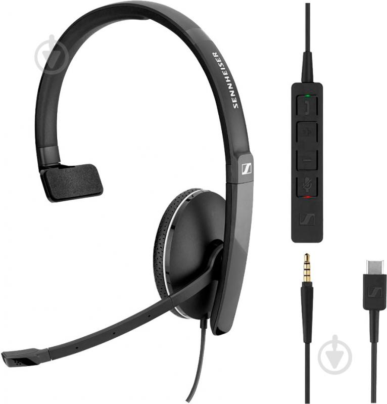 Гарнитура Sennheiser SC 135 USB-C black (508355) - фото 3