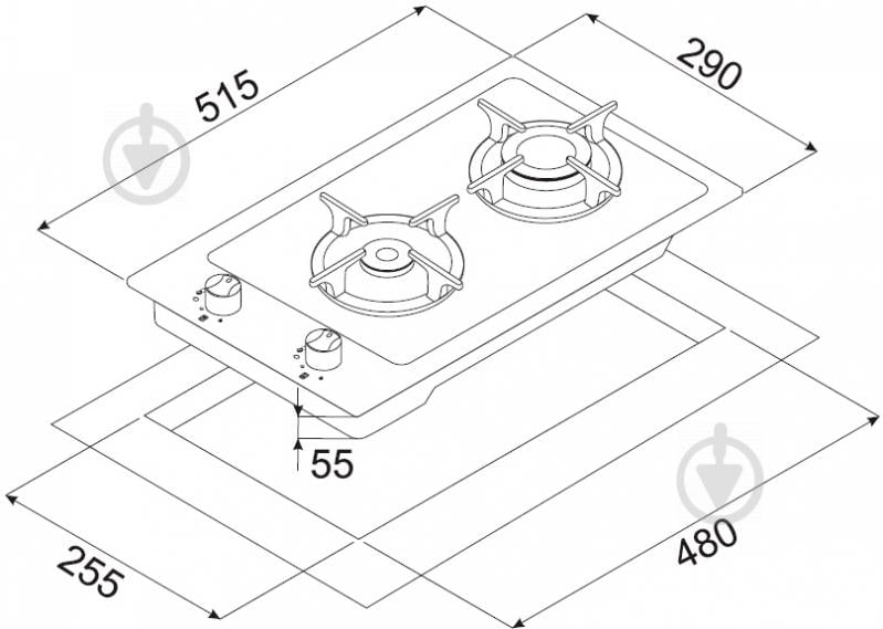 Варильна поверхня газова Minola MGG 31063 WH - фото 8