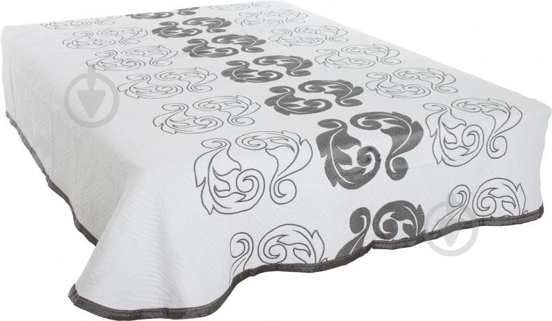 Покривало Loretto 230x270 см La Nuit світло-сірий із принтом - фото 1