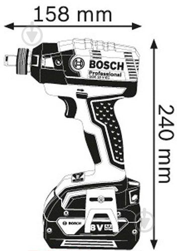 Гайковерт ударний акумуляторний Bosch Professional GDX 18 V-EC 06019B9107 - фото 3