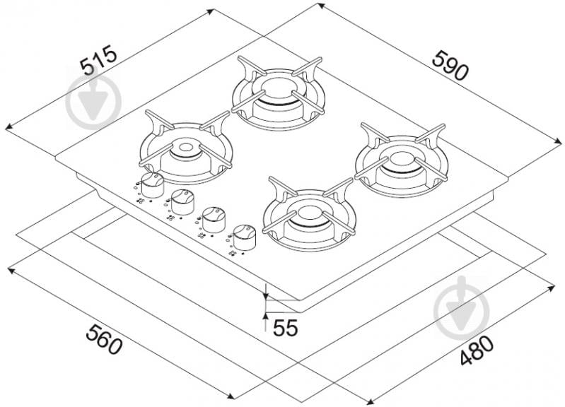 Варильна поверхня газова Minola MGG 61063 WH - фото 9