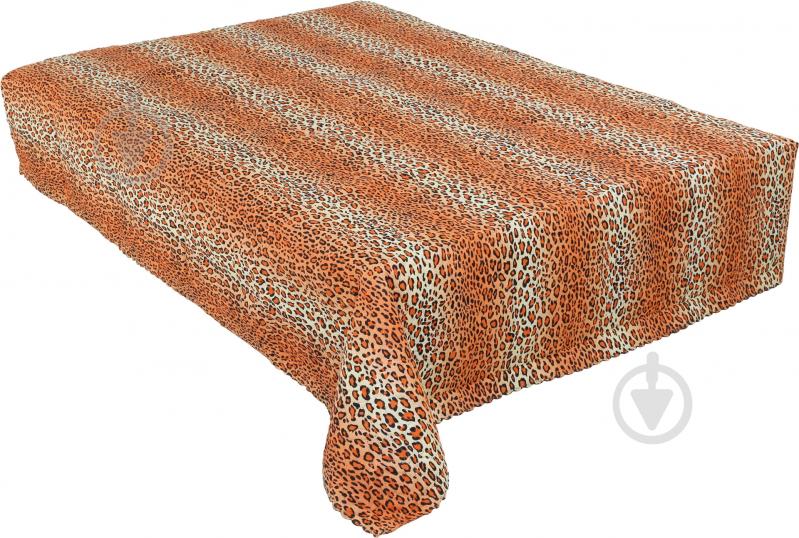Покрывало Леопард 160x215 см оранжевый с черным - фото 1 Покрывало Леопард 160x215 см оранжевый с черным - фото 1
